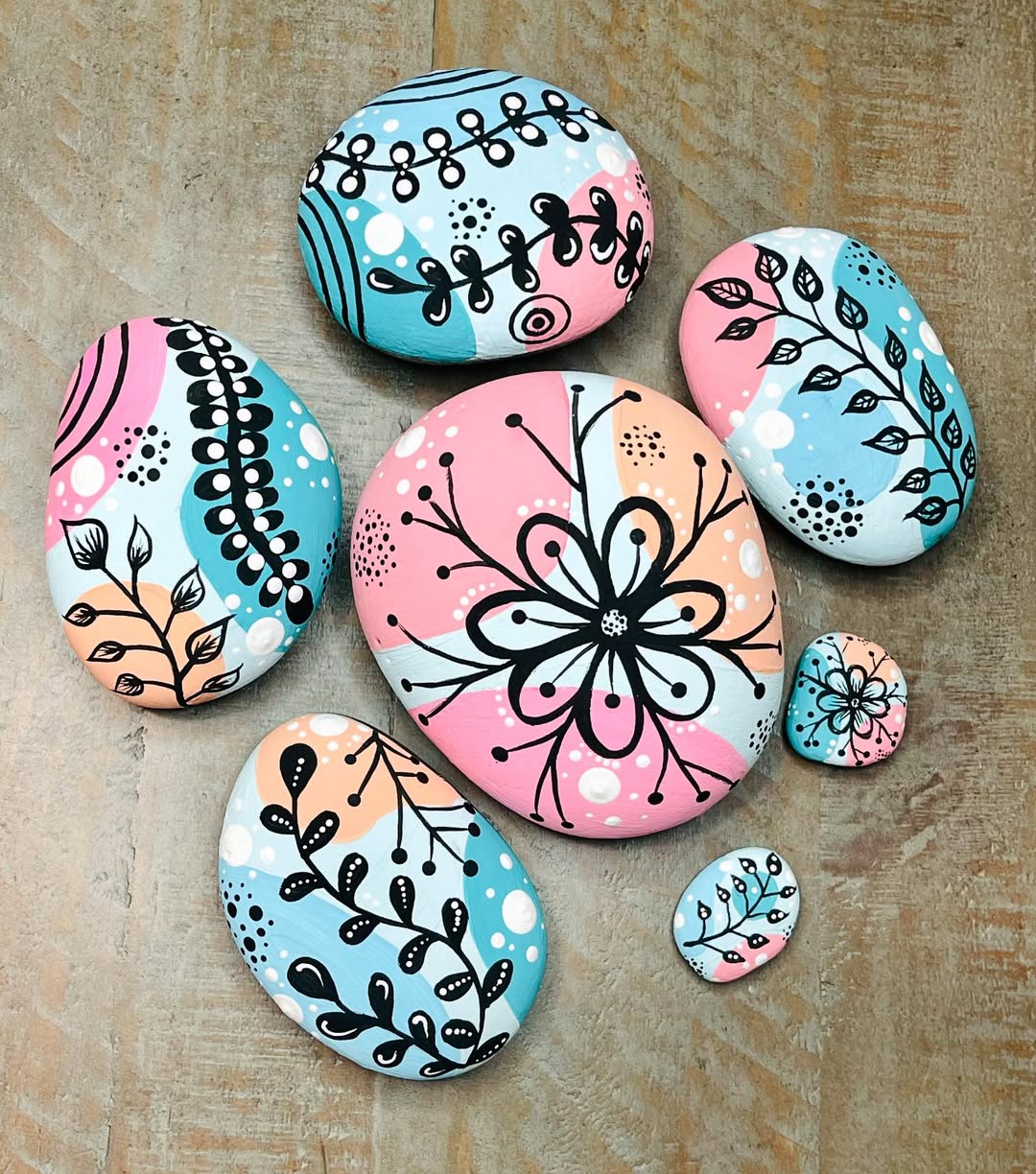 Hand-Painted Stones