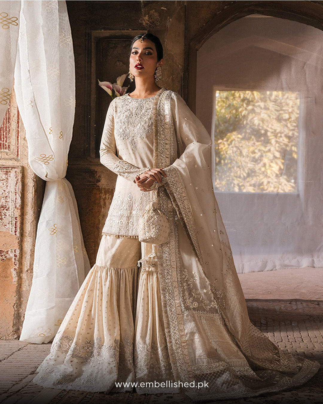Ivory Embellished Suit