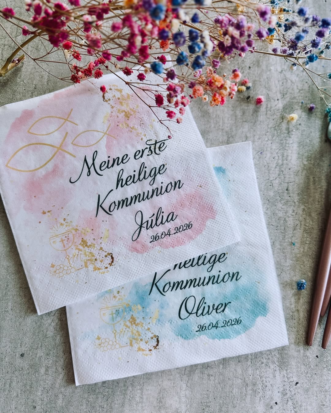 Colorful cocktail napkins