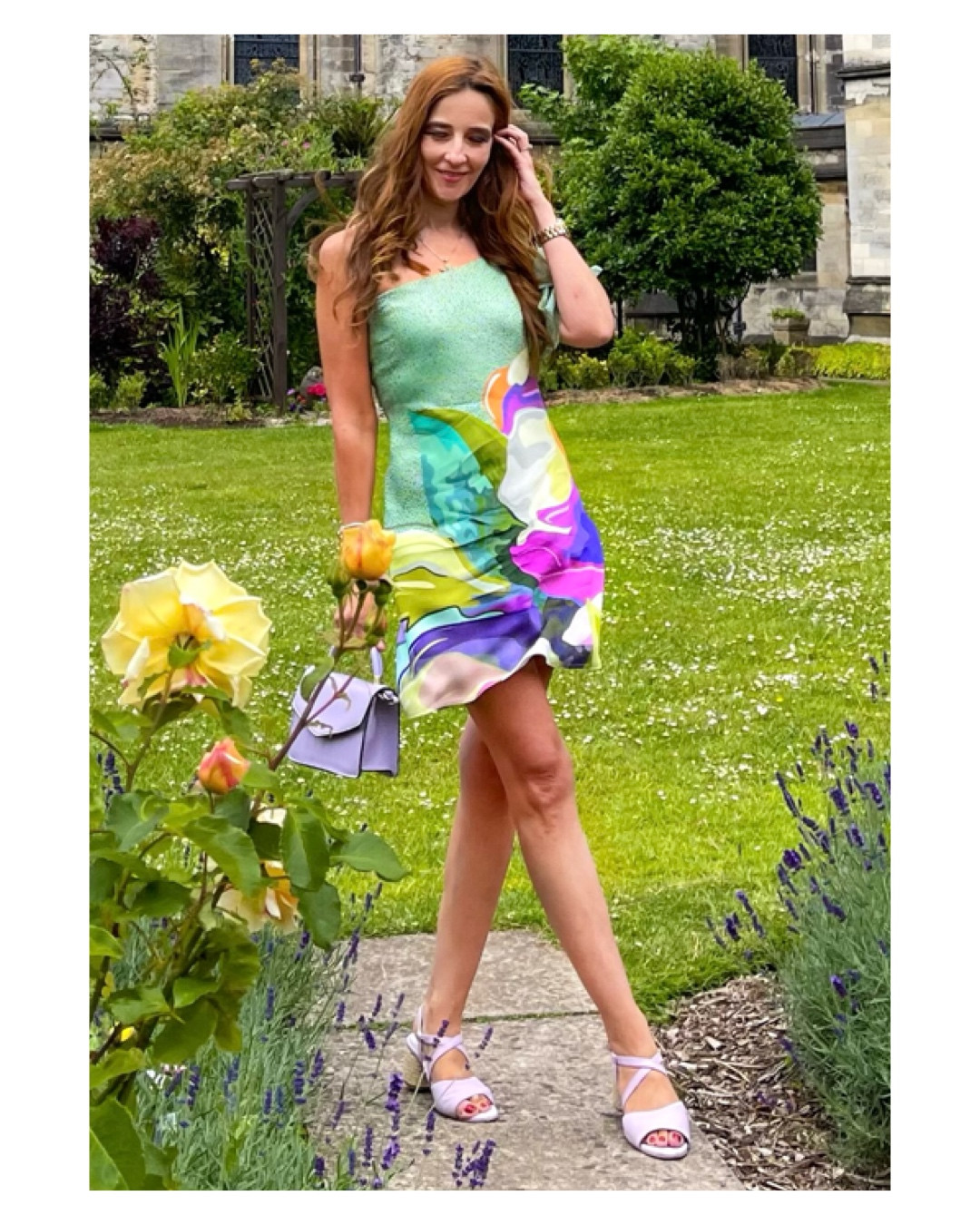 Cowl-neck silk midi