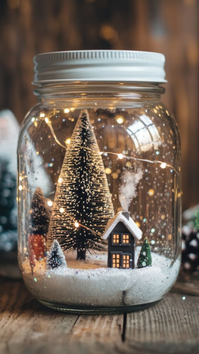 Painted mason jar lanterns