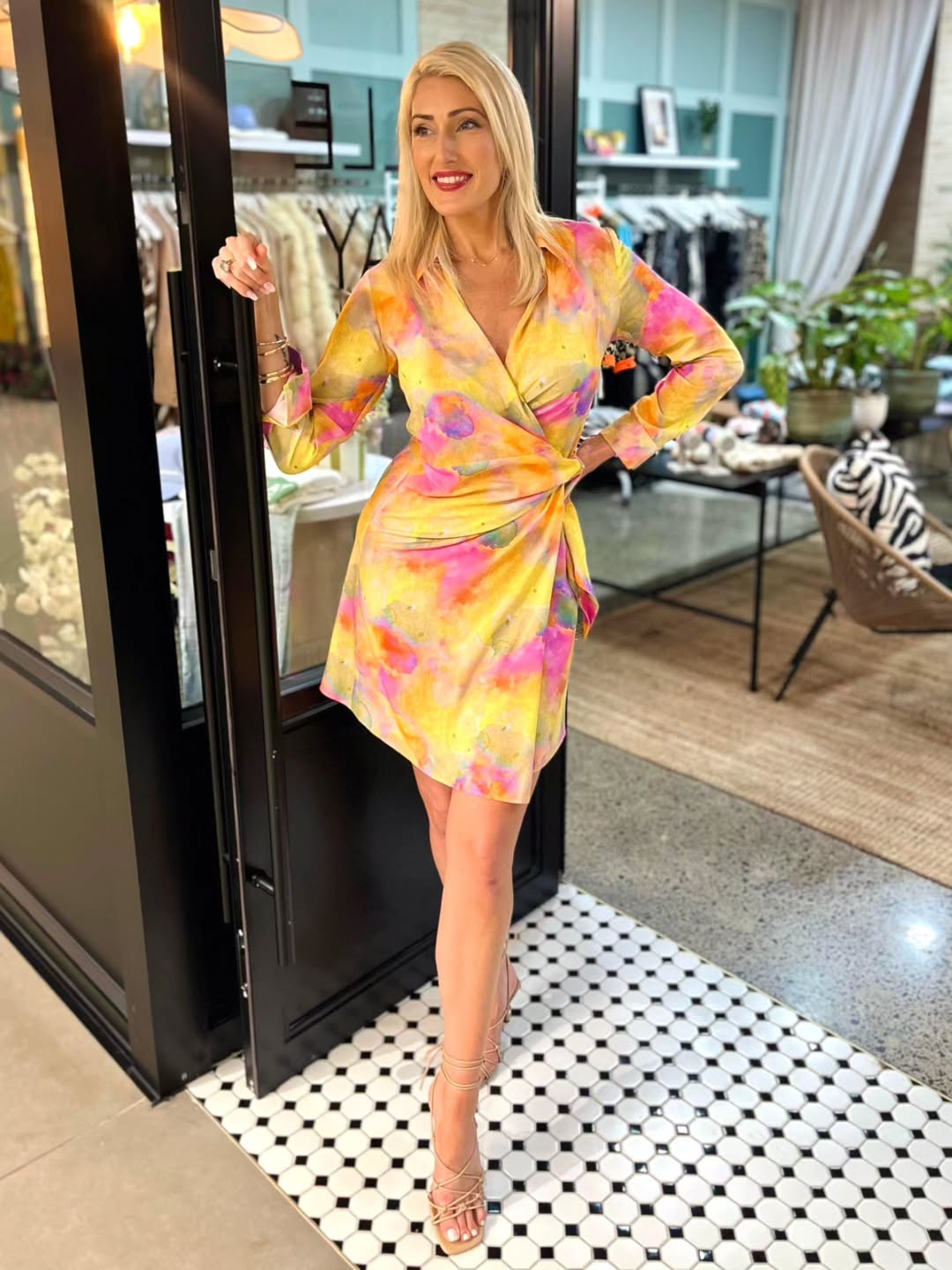 Wrap dress in one color